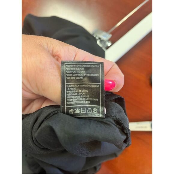 Cupcakes & Cashmere Black Tiered Sleeve Wrap Whimsigoth Top sz L - Picture 7 of 7